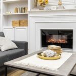 Modern electric fireplace installation in a Fannin County, Georgia living room