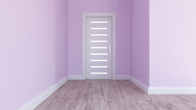 Solid wood 34x80 interior door in classic design
