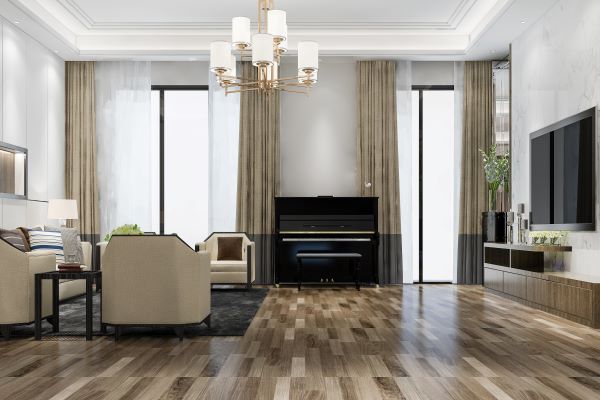 Luxury vinyl plank flooring sales growth chart 2024-2025 showing 25% surge over hardwood